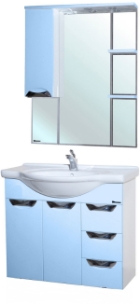 Мебель для ванной Бэлла - 85 Люкс голубая