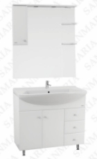 Мебель для ванной комплект Домус - 90 белый 3 ящика