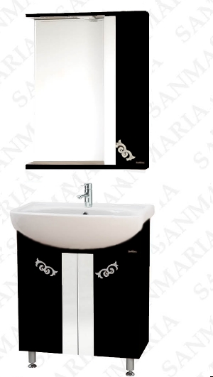 Мебель для ванной Ницца - 65 черный комплект 