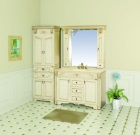 Мебель для ванной Misty Афина-90 бежевая патина