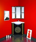 Мебель для ванной Olimpia Lux угловая - 60 бежевый, черный