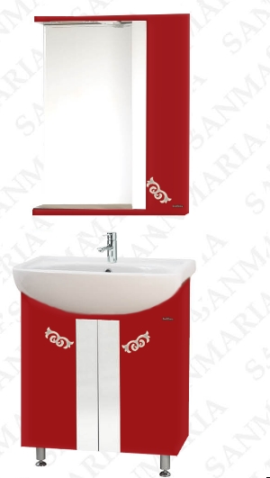 Мебель для ванной Ницца - 65 красный комплект 