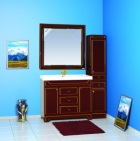 Мебель для ванной Praga - 75 салатовый, бордовый