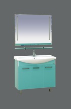 Мебель для ванной Джулия- 105 прямая( салатовая напольная стекло)